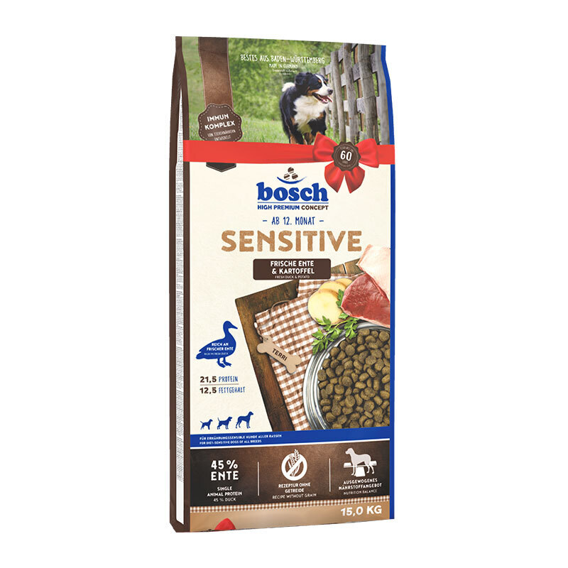 bosch Hundetrockenfutter bosch Sensitive Ente & Kartoffel 15 kg
