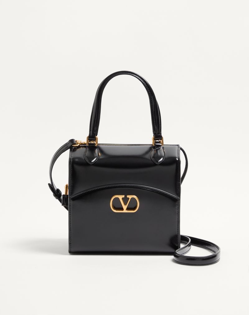Bolsa Valentino Garavani Vain-Case em couro de bezerro brilhante