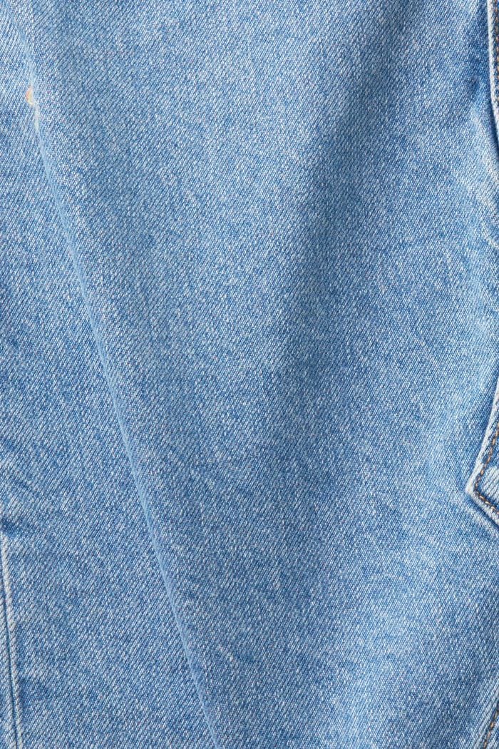 Denim-Minirock mit gerippten Details