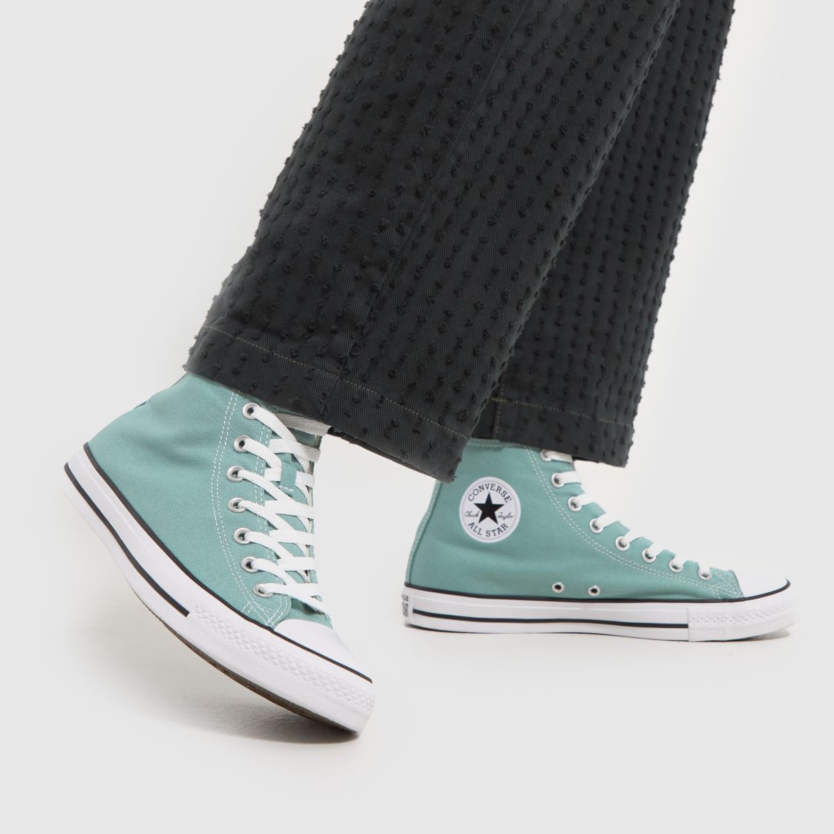 Converse – All Star – Gröna höga sneakers