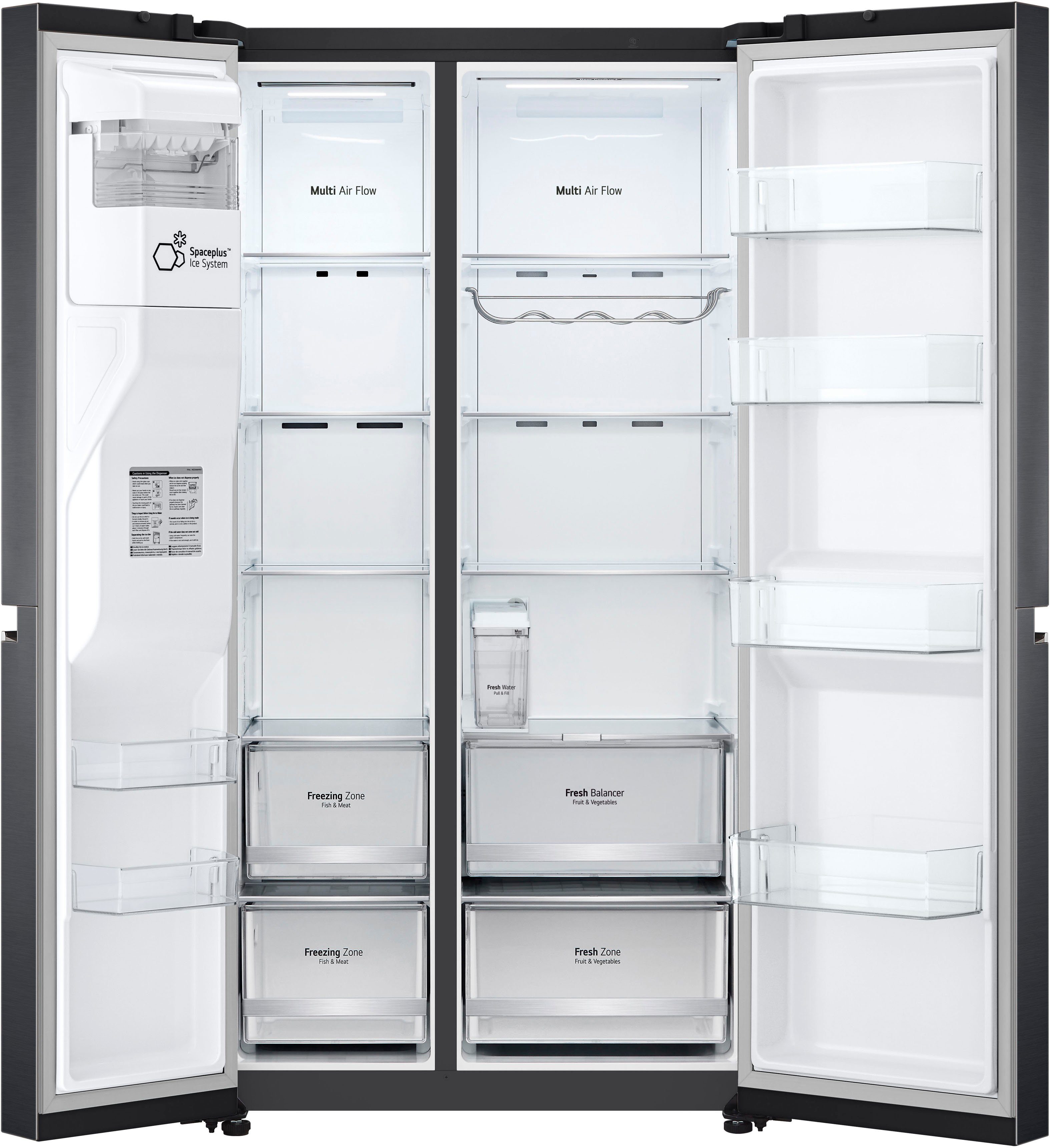 LG Kühl-/Gefrierkombination GSLV71MCLE, 179 cm hoch, 91,3 cm breit