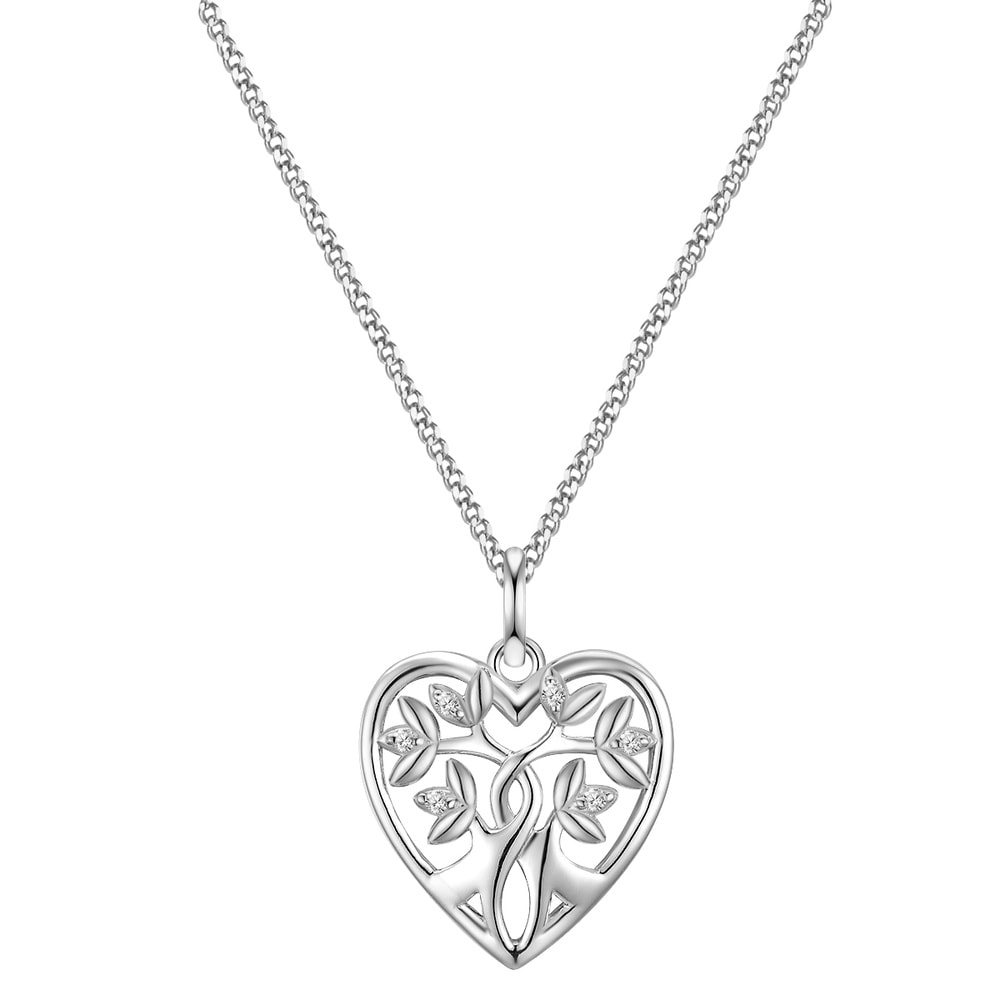 Glanzstücke München Chaîne Arbre de vie Argent sterling Oxyde de zirconium (CZ) en Argent collier