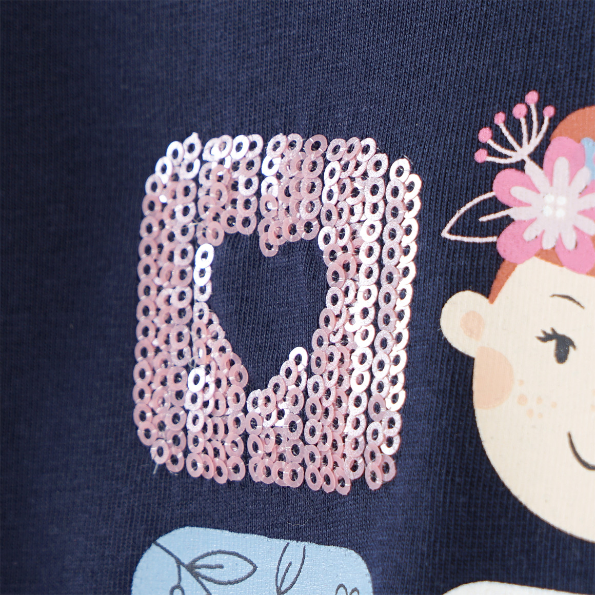 Mädchen Langarmshirt mit Volant