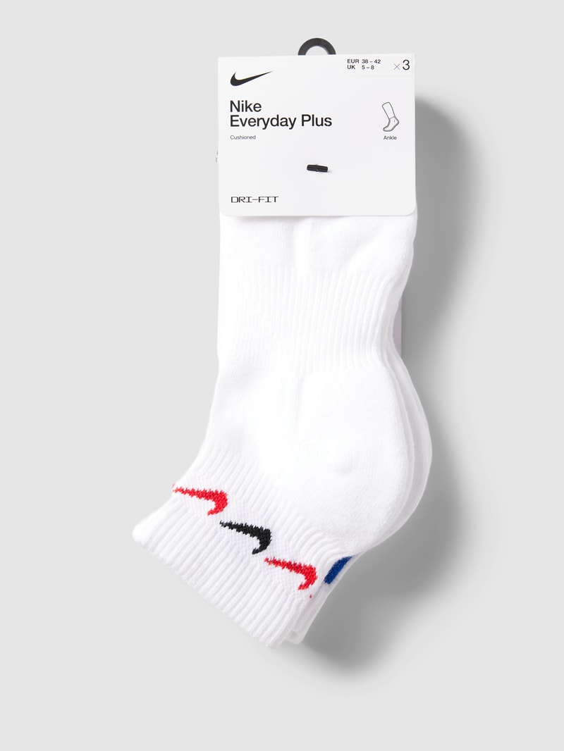 Socken mit Label-Print im 3er-Pack in weiß