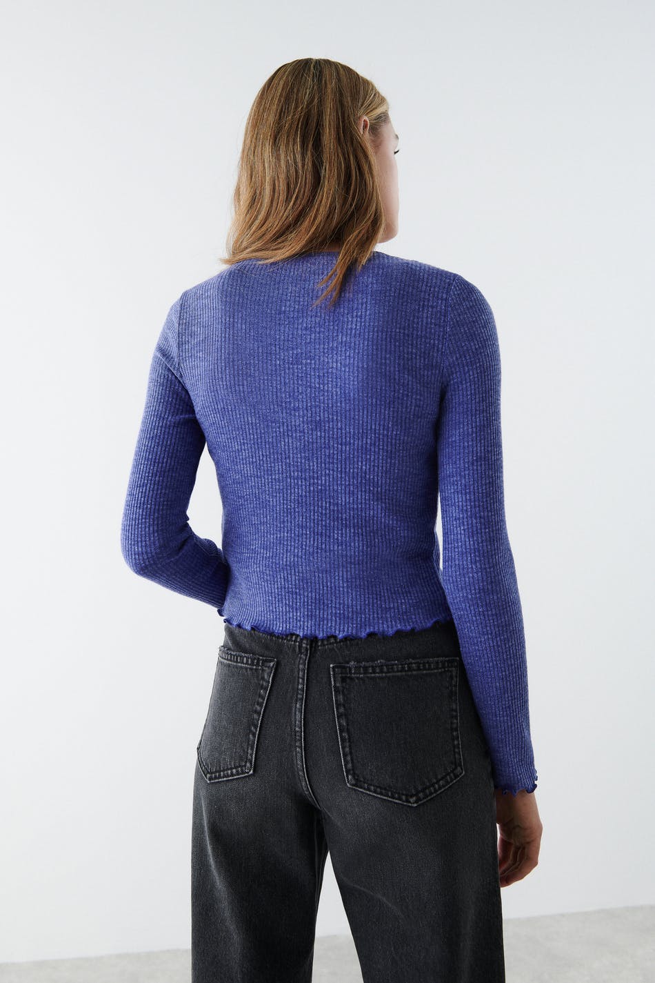 S tight rib cardigan