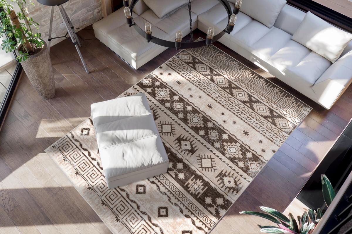megusta Vintage-Teppich Taupe 160cm x 230cm