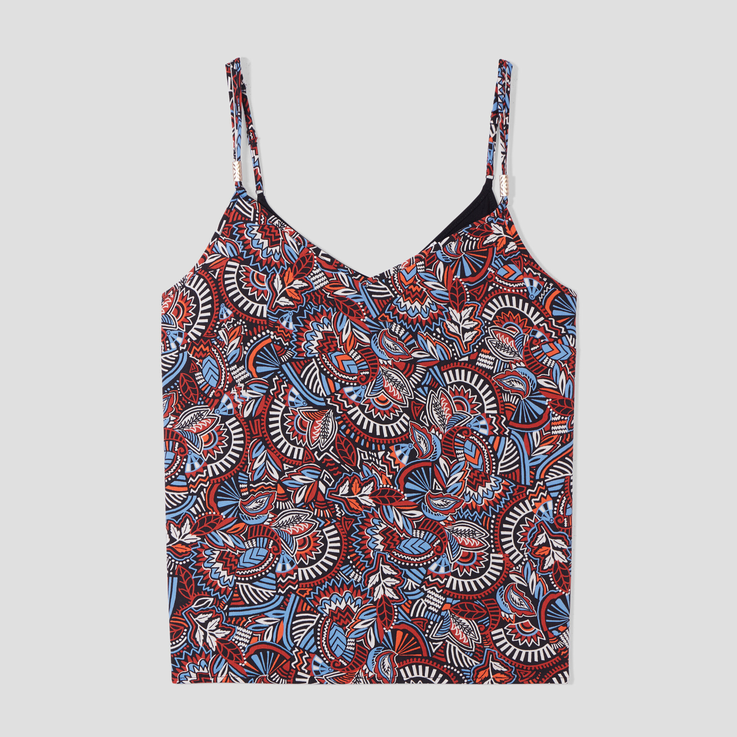 Débardeur avec détails bijoux noir femme | Cache Cache