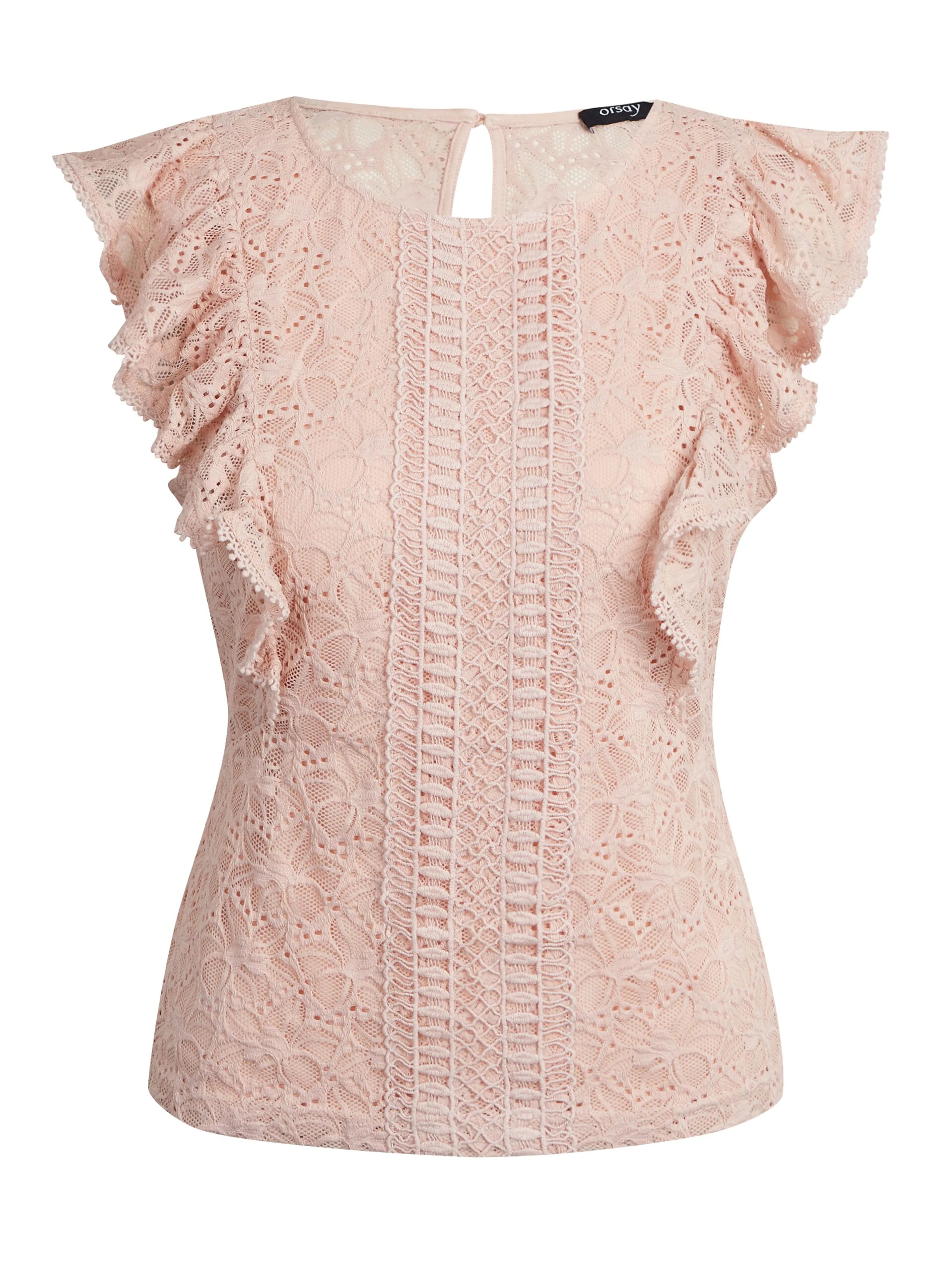 Hellrosa Damen-Spitzenbluse ORSAY