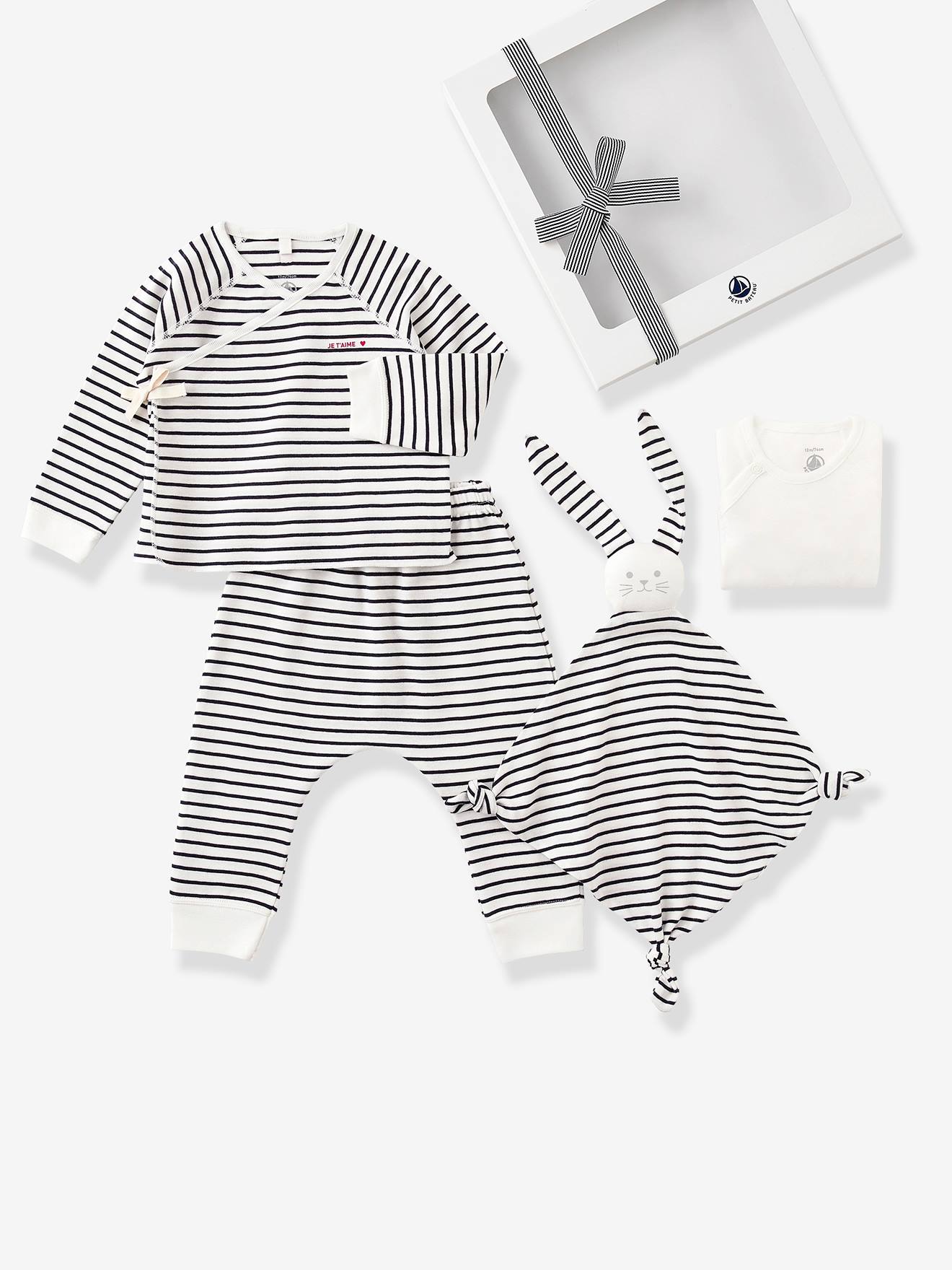 Coffret cadeau naissance iconique PETIT BATEAU blanc