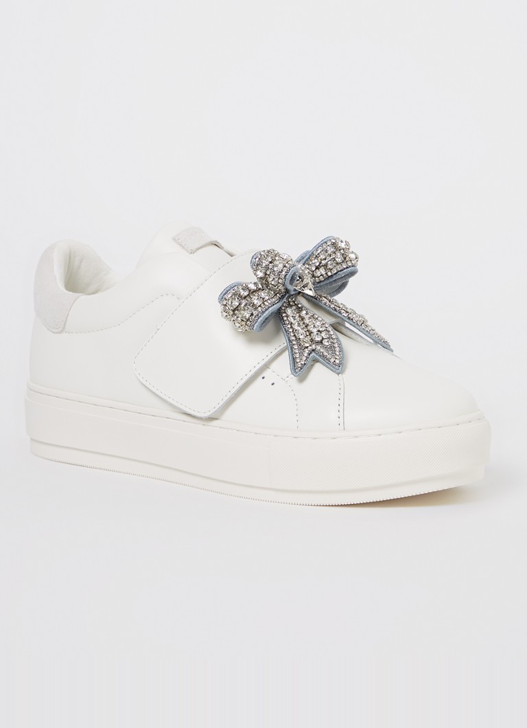 Kurt Geiger Laney Bow -nahkaiset tennarit strassikivillä