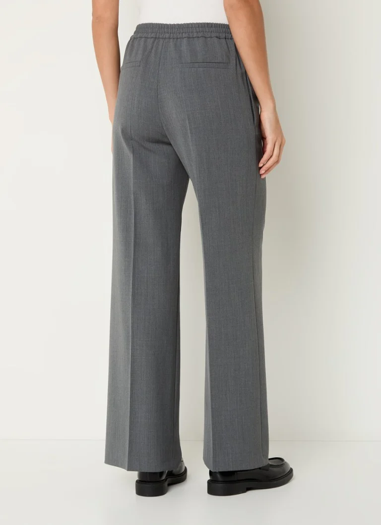 Pantaloni MaxMara Petra cu talie înaltă și picioare drepte, confecționați dintr-un amestec de lână.