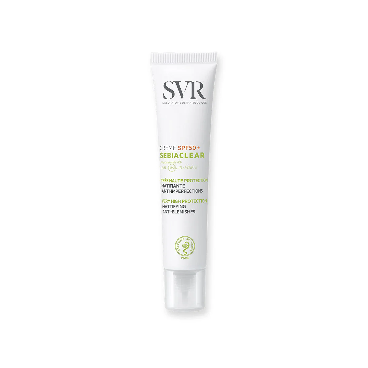Sebiaclear Crème SPF50+ - Schützende Pflege, Sonnenschutzcreme für das Gesicht mit hohem Lichtschutzfaktor.