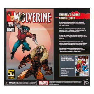 Wolverine 50th Anniversary Marvel Legends Actionfiguren 2er-Pack - Marvel's Logan & Sabretooth