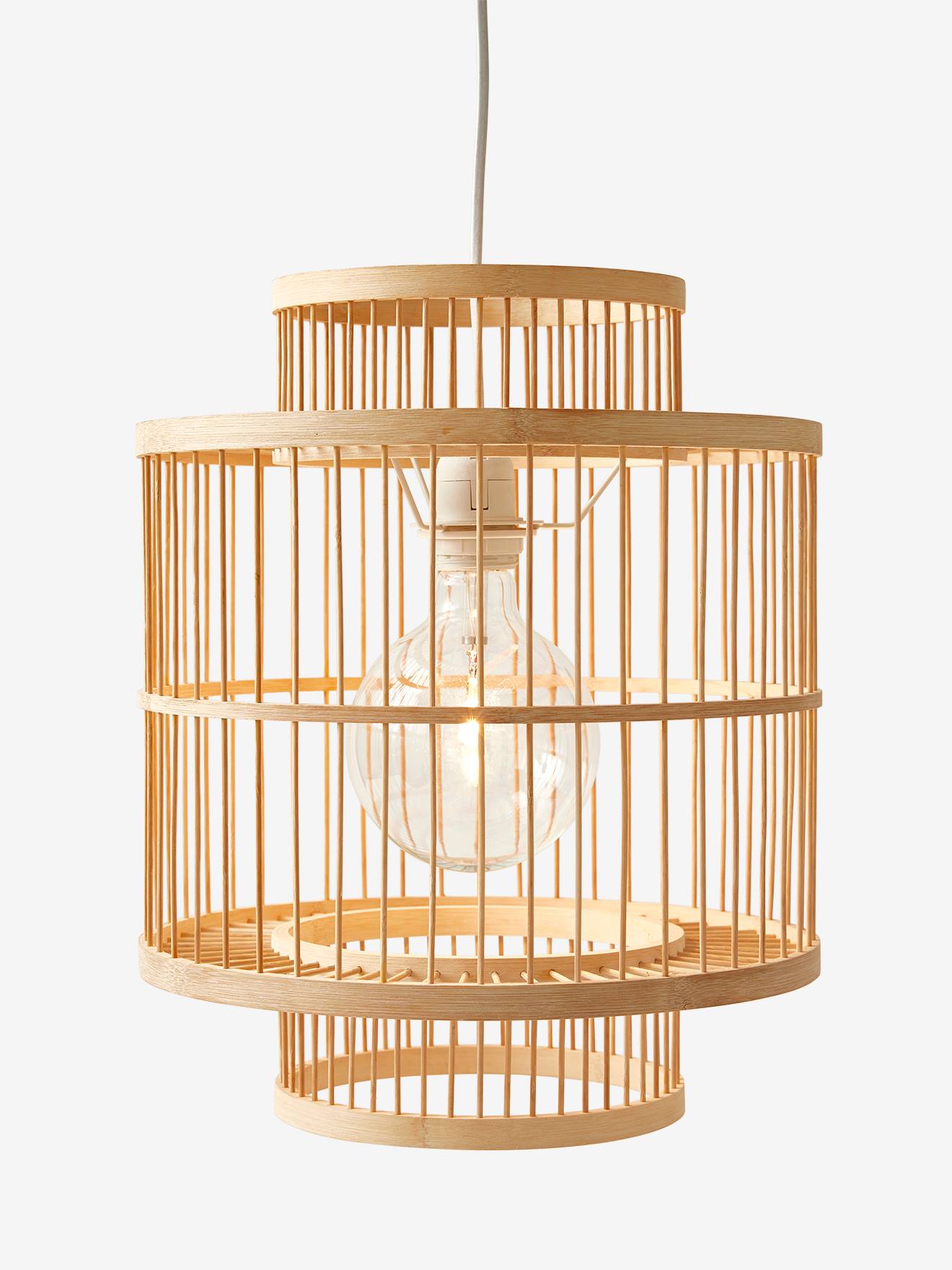 Vertbaudet Kinderzimmer Lampenschirm aus Rattan BOHO - natur