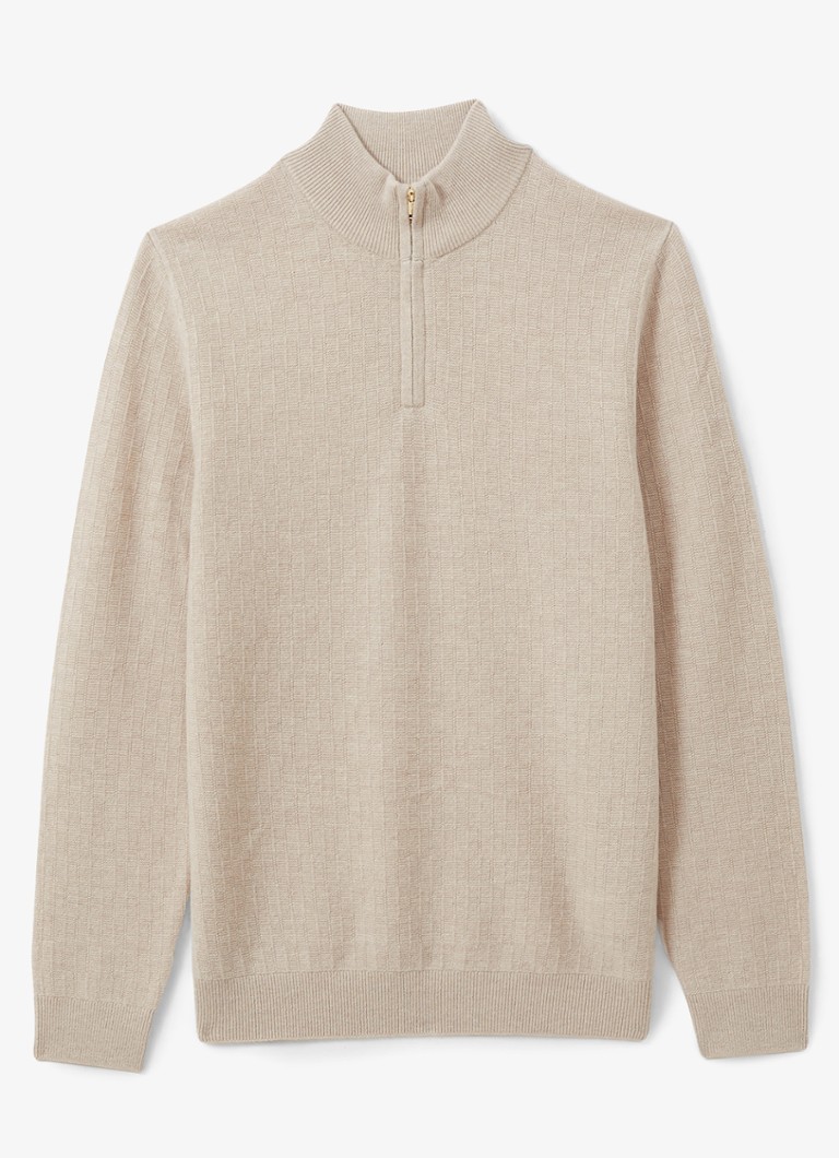 Reiss Chester fine-knit textured wool skipper sweater