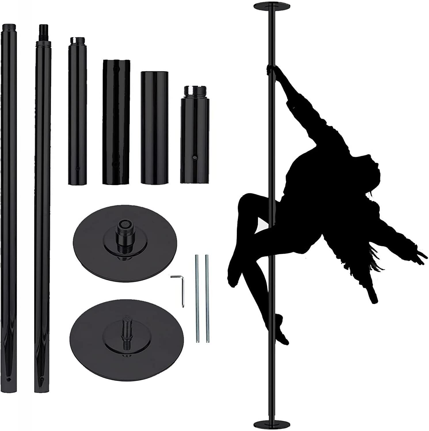 COSTWAY Trainingsstation Tanzstange, 2,23 m bis 2,82 m höhenverstellbar