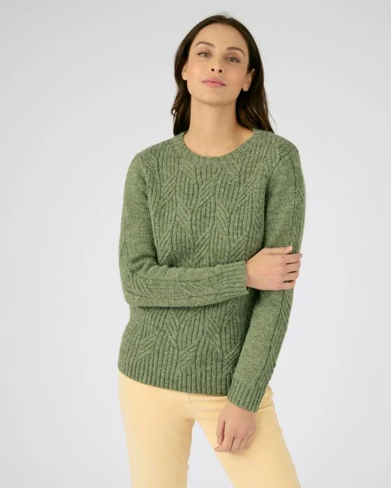 Pull col rond maille chinée Thermolactyl