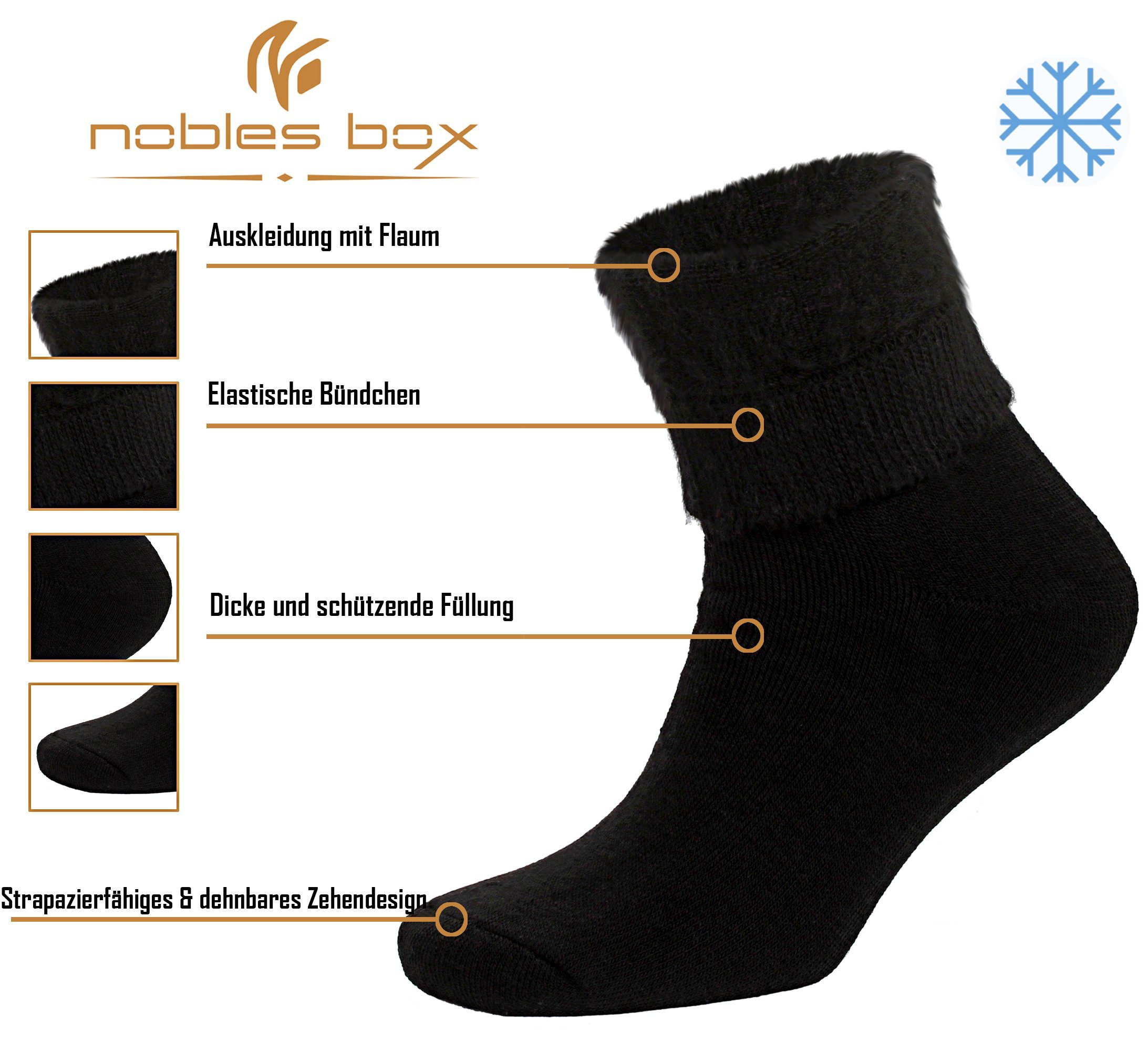 NoblesBox Thermosocken Damen Wintersocken (Beutel, 2-Paar, 37-40 EU Größe) Damen Warme Socken, Damen Arbeitssocken