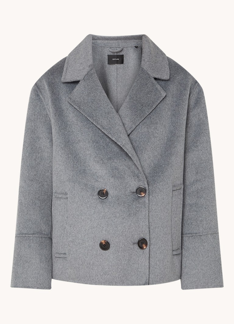 OPUS Hilna double-breasted coat in wool blend with side pockets
