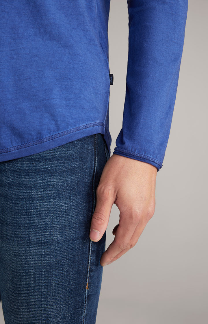 Longsleeve Carlos in Blau meliert