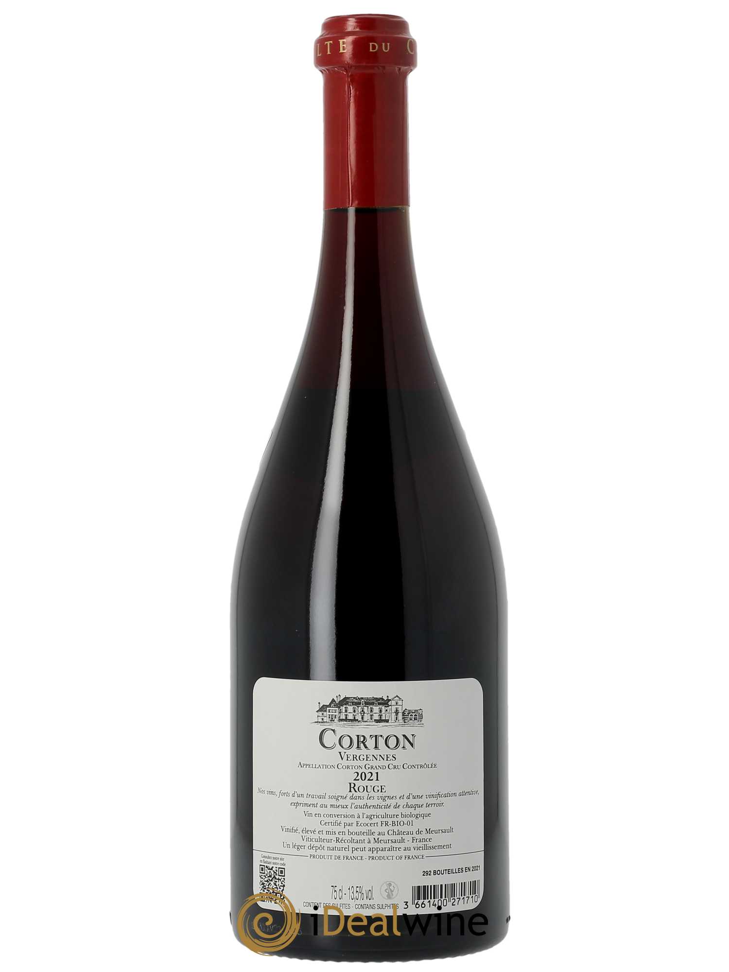 Corton-Vergennes Grand Cru Château de Meursault  2021 - Lot de 1 Bouteille