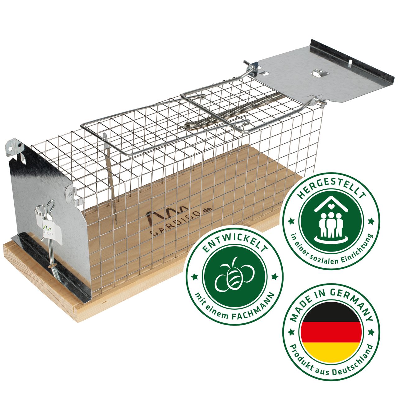Tevigo Gardigo Lebend-Rattenfalle Käfig Made in Germany
