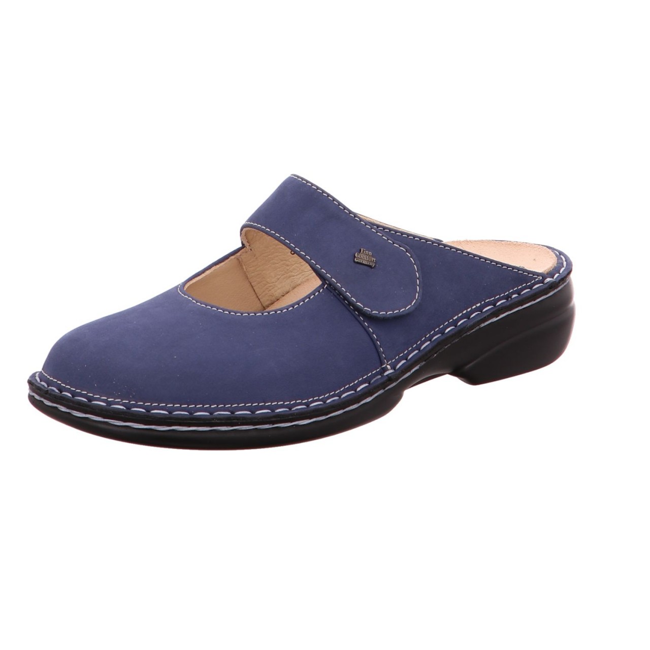 FINN COMFORT Pantoletten blau Stanford demin