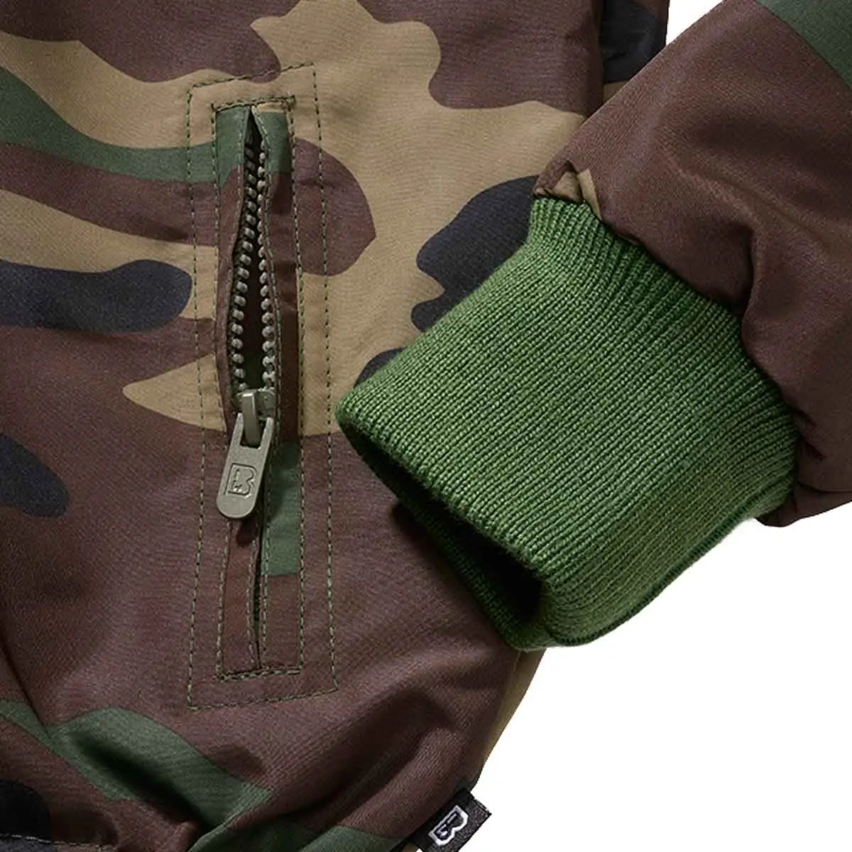 Kinder Windbreaker Frontzip woodland
