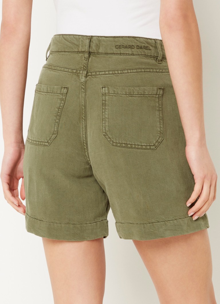 Pantaloni scurți din in cu talie înaltă și croială dreaptă de la Gerard Darel Catille
