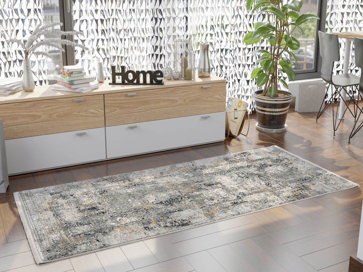Webteppich Versailles Grau-Mix 67 x 130 cm