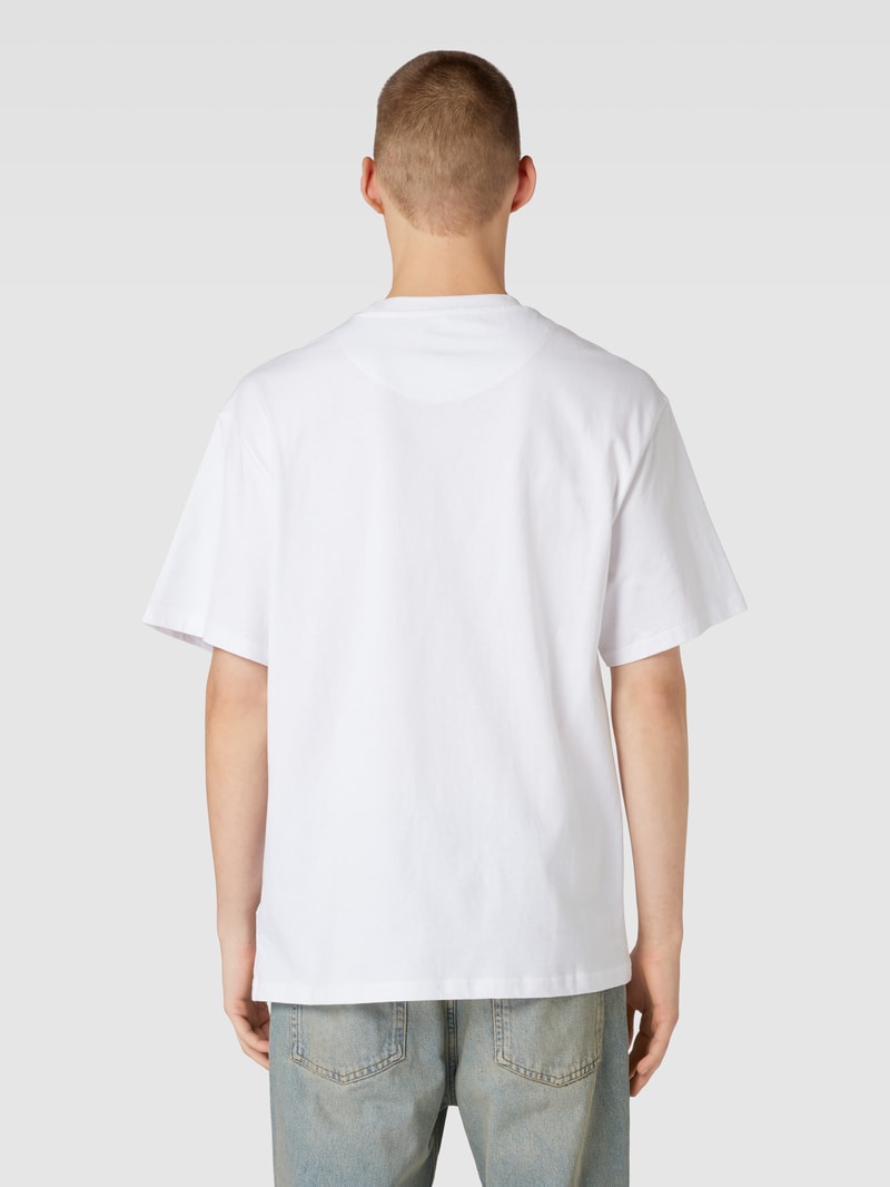 T-Shirt mit Label-Print in weiss