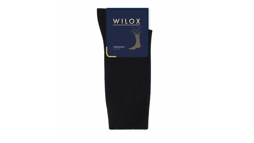 WILOX Herren Socken ORGANIC COTTON schwarz