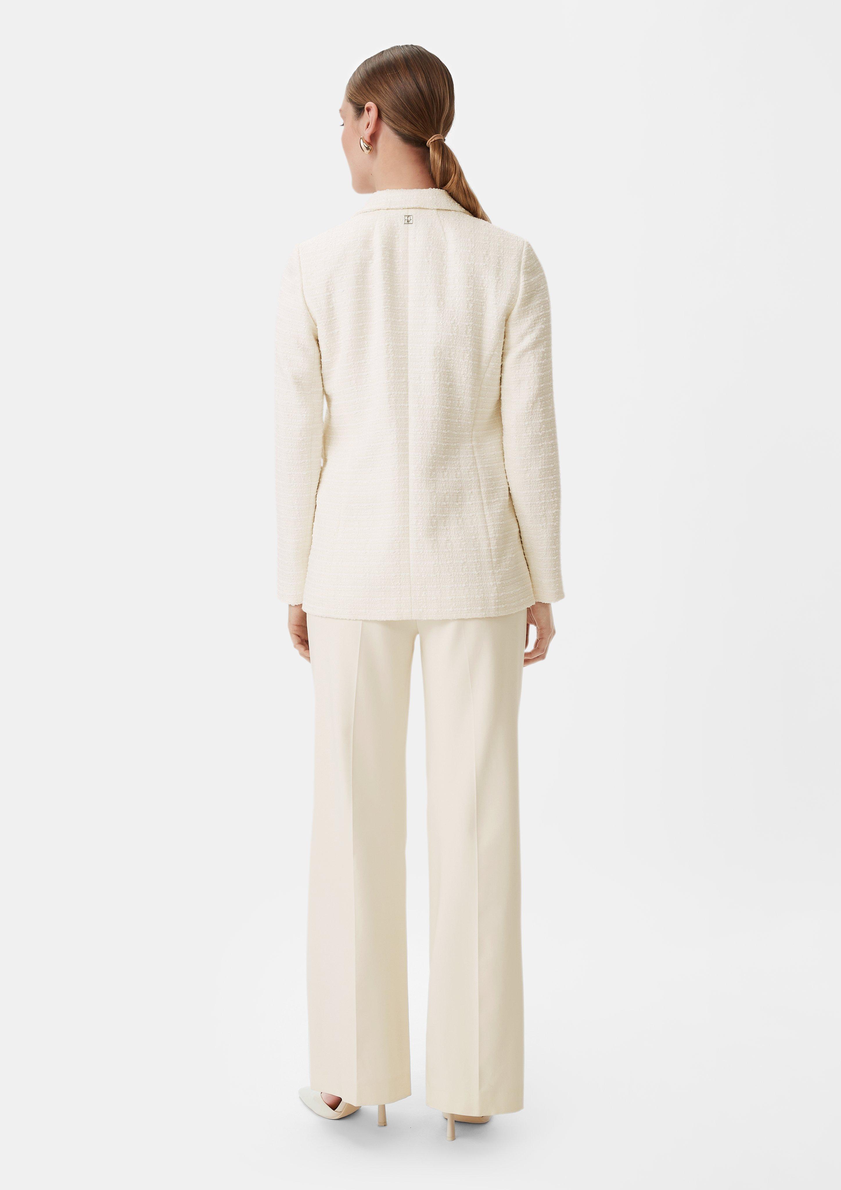 Blazer aus Bouclé - weiß