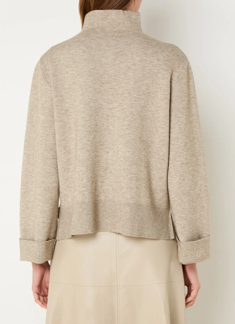 Maglione Bruuns Bazaar Ada in maglia fine, con motivo screziato e collo alto