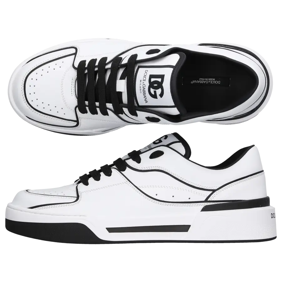 Dolce & Gabbana - Sneaker low NEW ROMA Kalbsleder - weiß