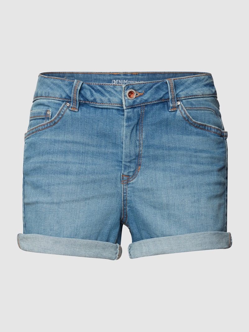 Jeansshorts mit Label-Patch in jeans