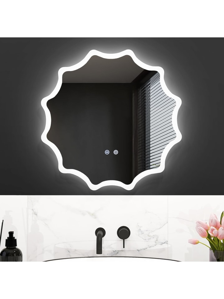 COSTWAY Badspiegel mit LED 60cm in Silber günstig kaufen onesize