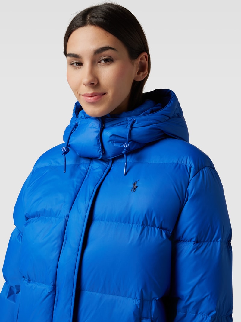 Steppjacke mit Stehkragen in royalblau
