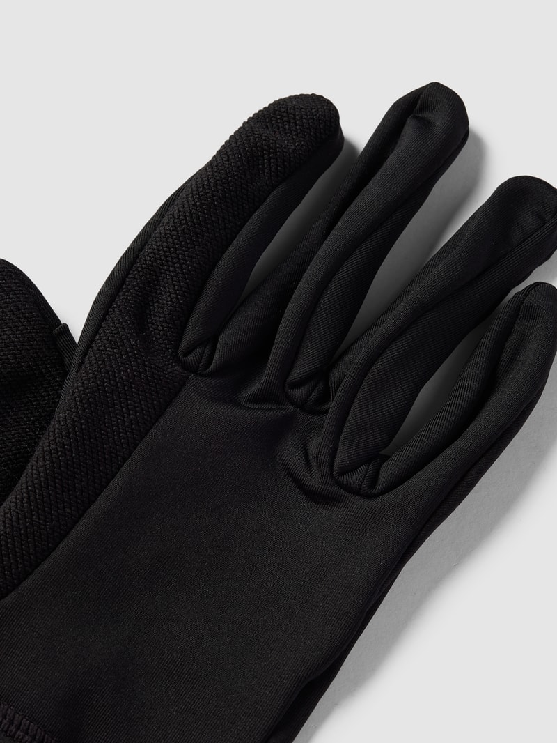 Handschuhe mit Label-Print Modell 'GLOVES A.RDY' in schwarz