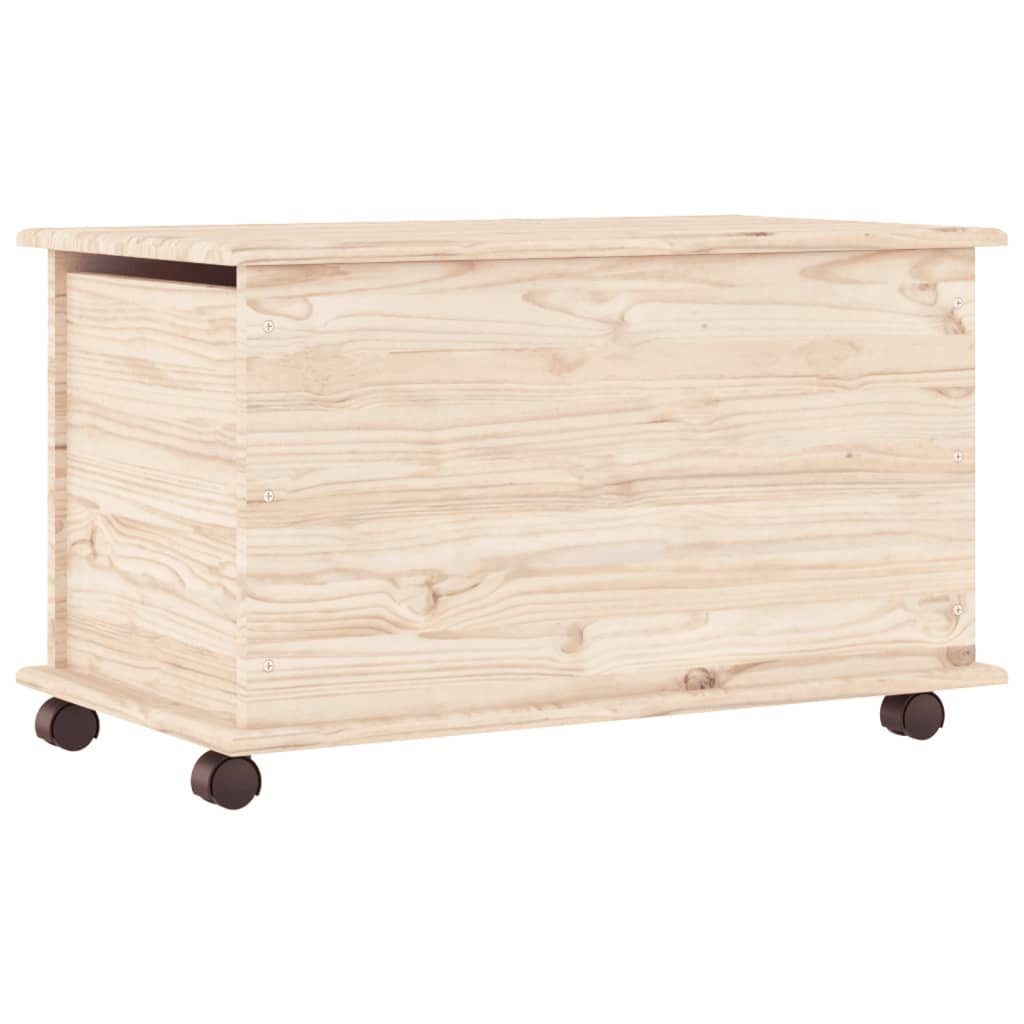 vidaXL Truhe Spielzeugtruhe Kiste Truhe mit Rollen ALTA 73x39,5x44 cm Massivholz Ki