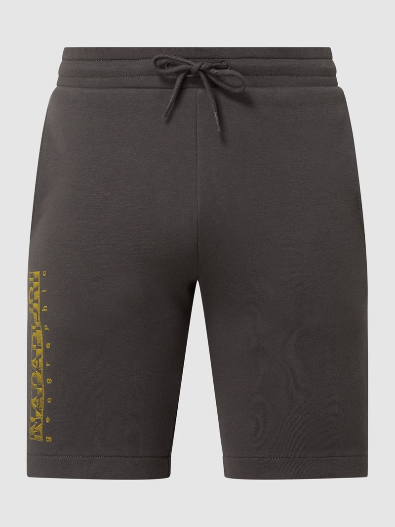 Sweatshorts mit Logo Modell 'Nallar' in anthrazit