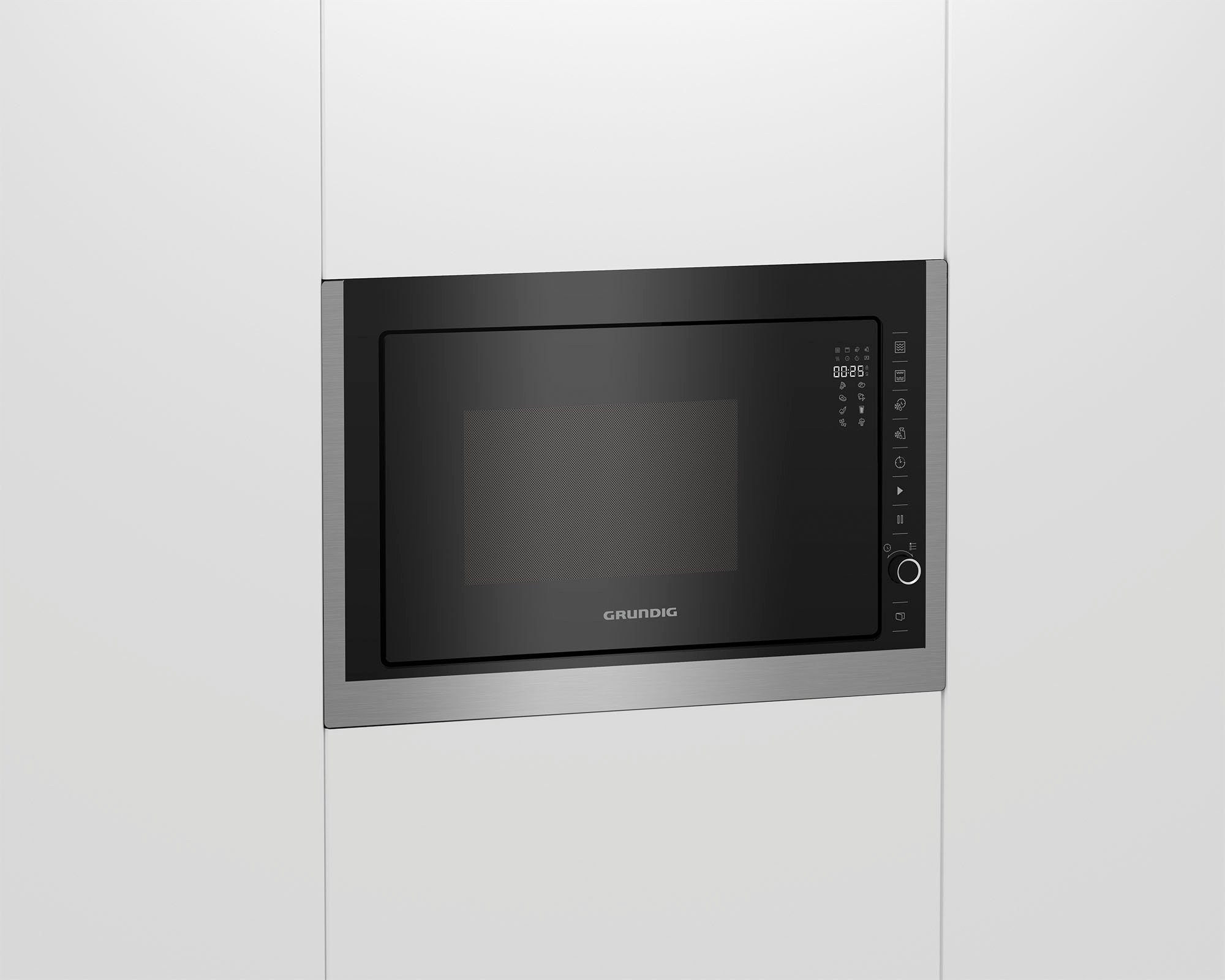 Grundig Einbau-Mikrowelle GMI 11311 X, Grill, Mikrowelle, 25 l