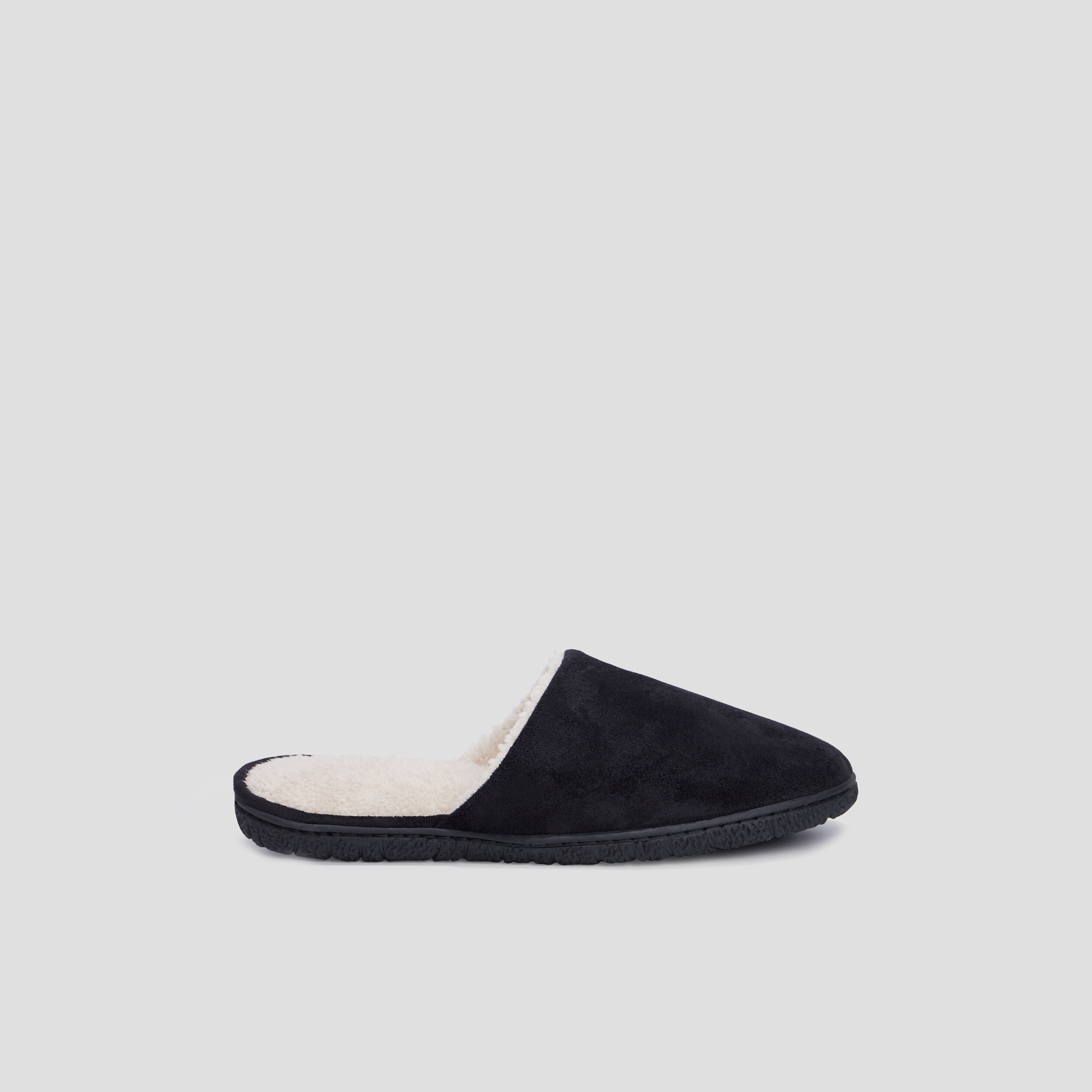 Chaussons mules noir homme | La Halle
