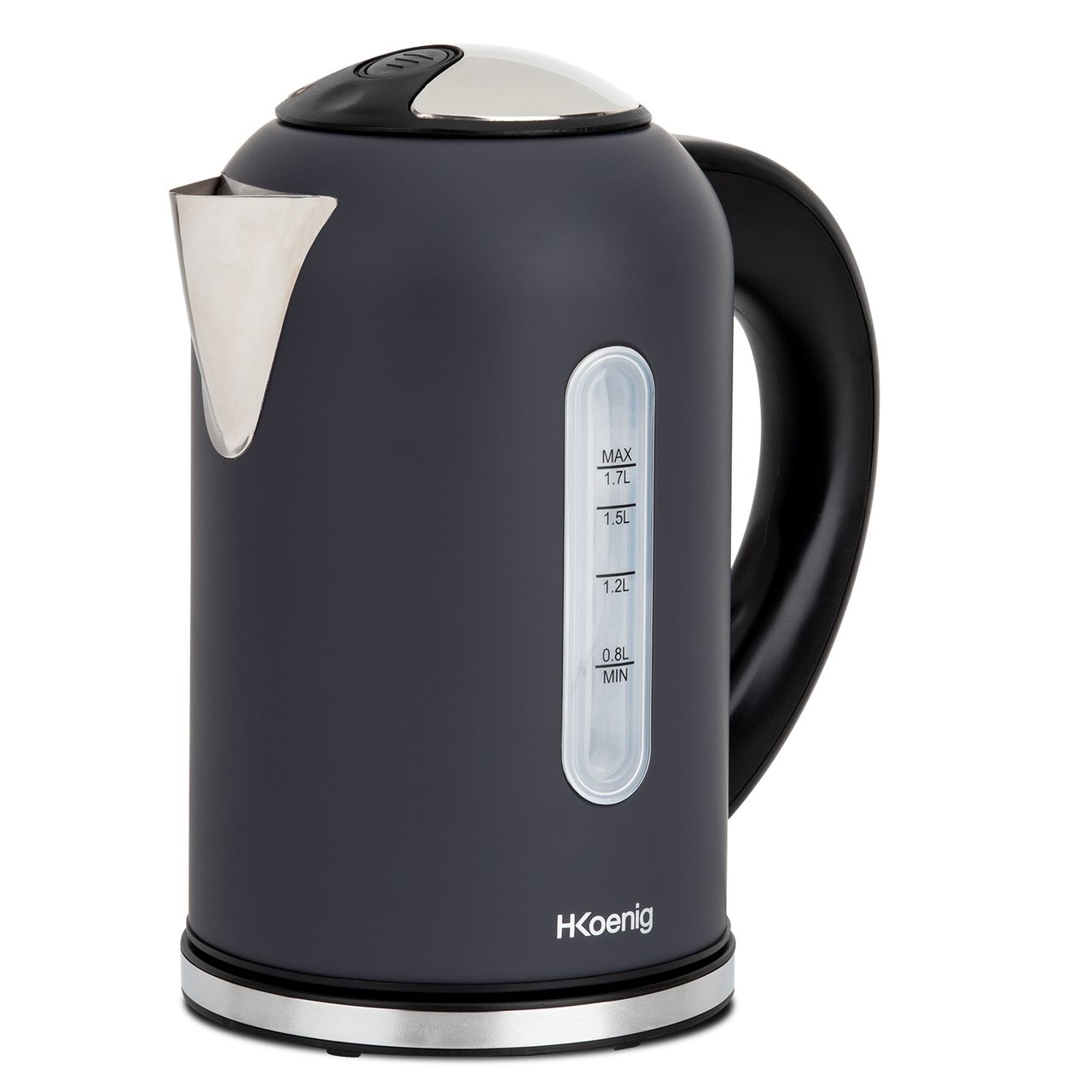H.Koenig BOE52 - Wasserkocher mit einstellbarer Temperatur/ 1,7l/ 40-100°C/ 2200W / Schwarz