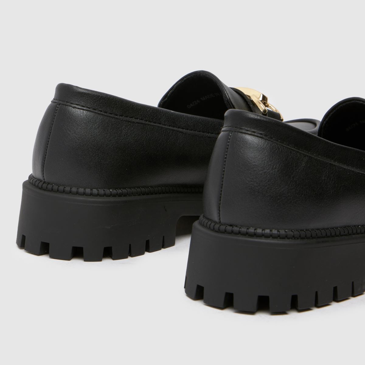 Schuh svarta gitterloafers för flickor, juniorskor
