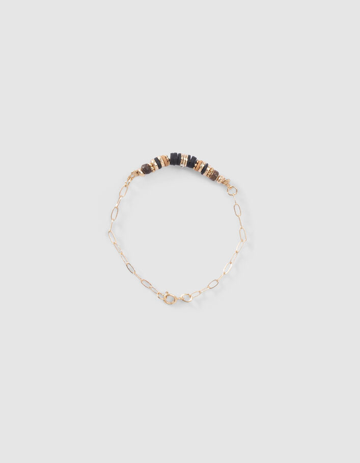 Bracelets chaînette dorée avec perles fille