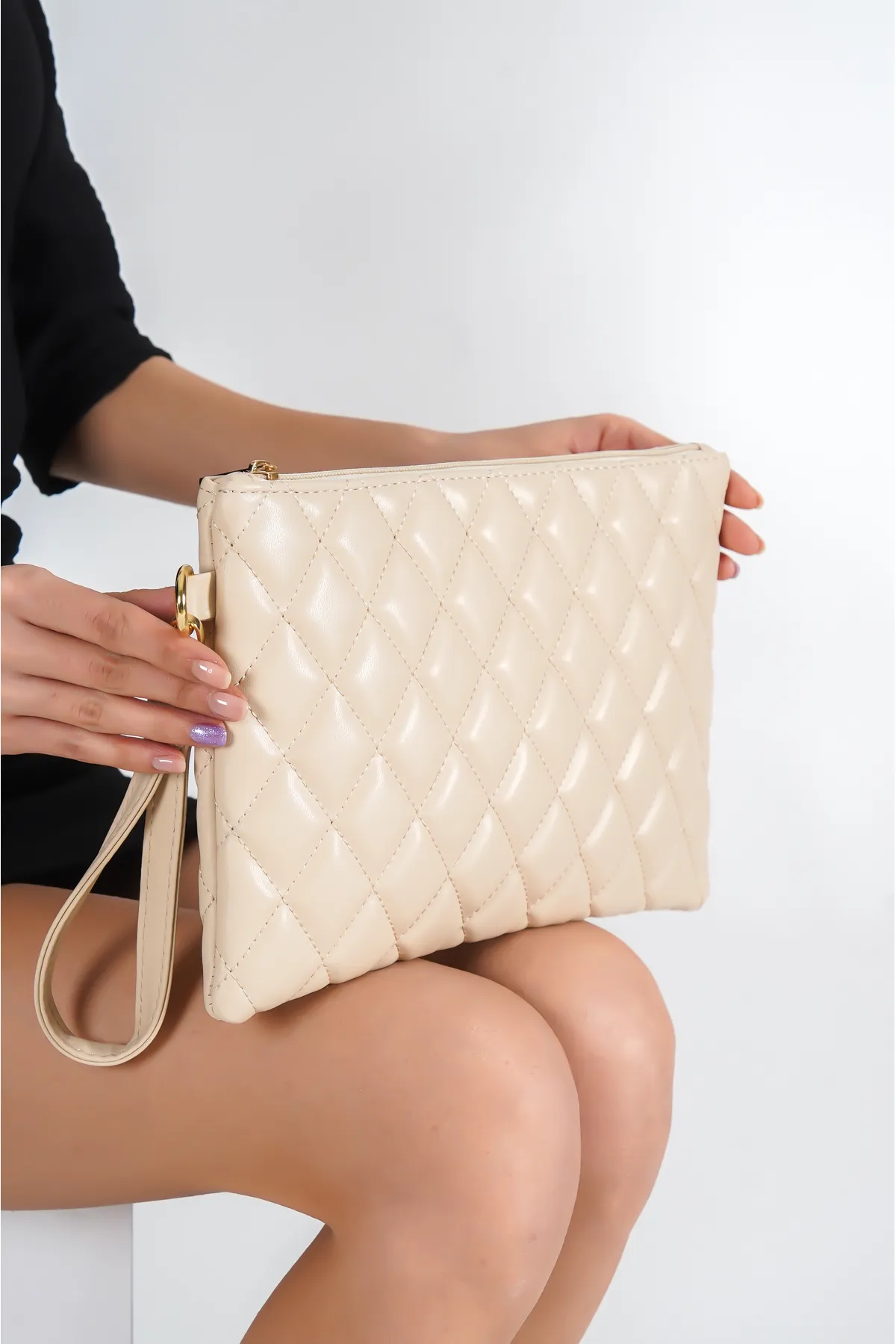 Capone Outfitters  Capone Beige Paris gesteppte beige Damentasche