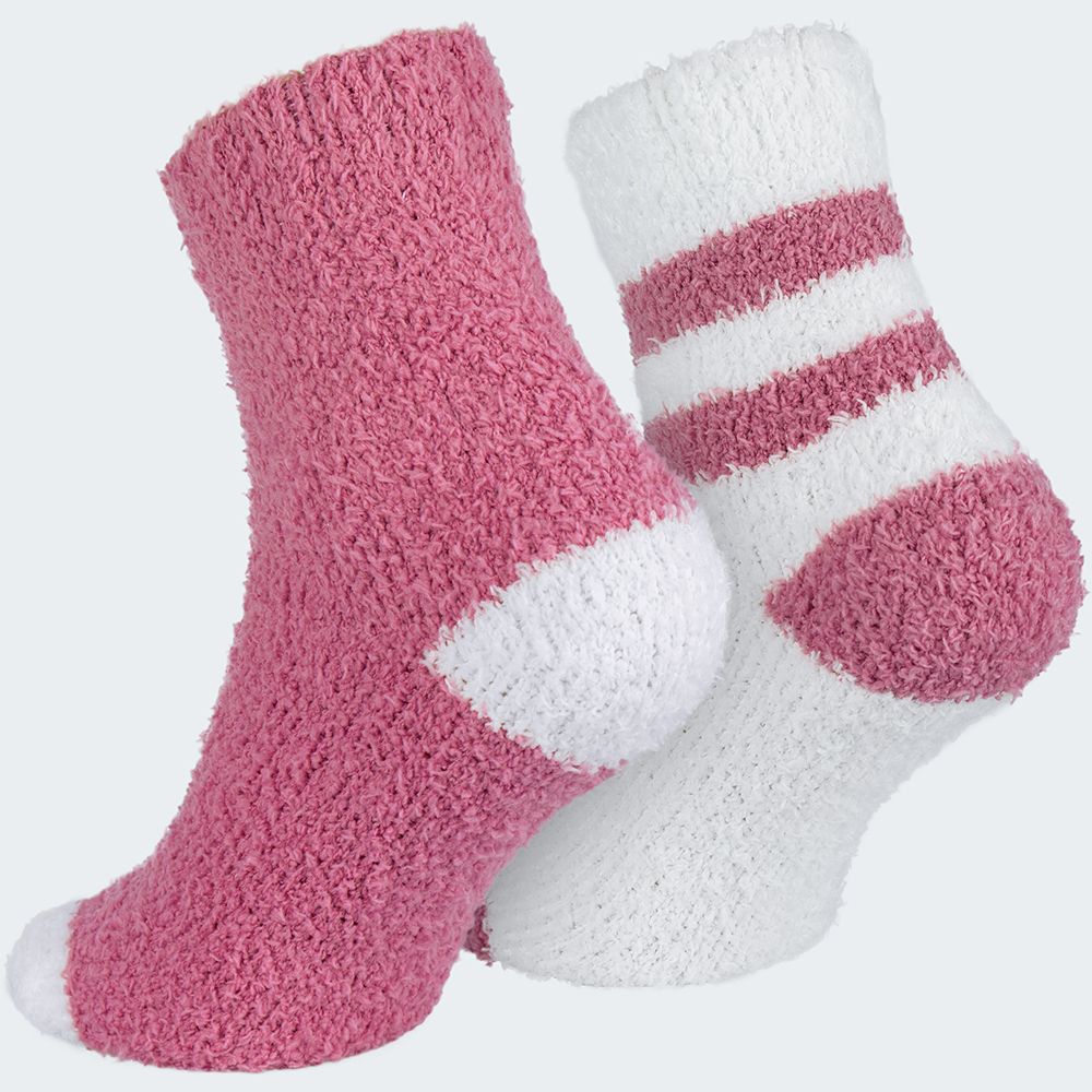 Black Snake Rosa/Weiß 2-Pack Damen Kuschelsocken