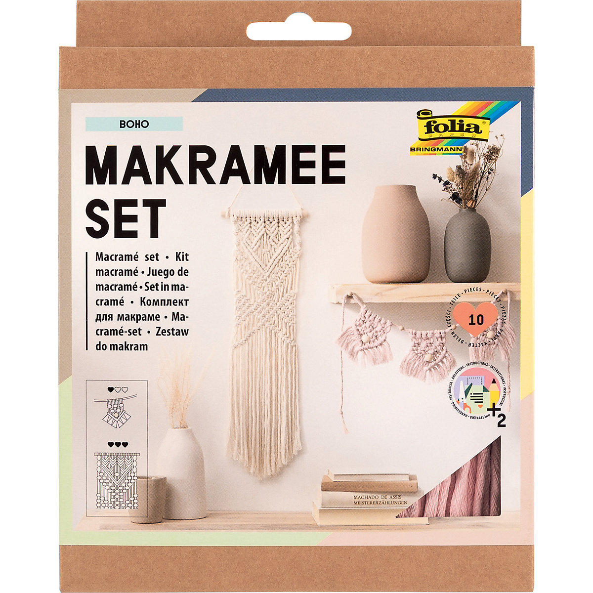 Kreativset Makramee BOHO, 10-tlg.