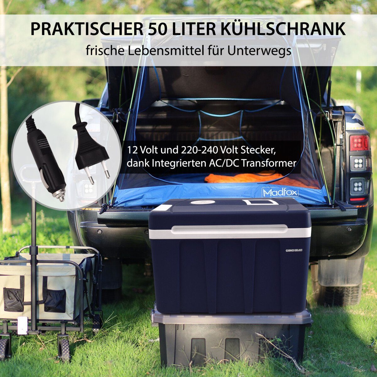 Syntrox Germany Kühlbox SYNTROX Germany - Kühlbox Dschubba 50 Liter Warmhaltefunktion
